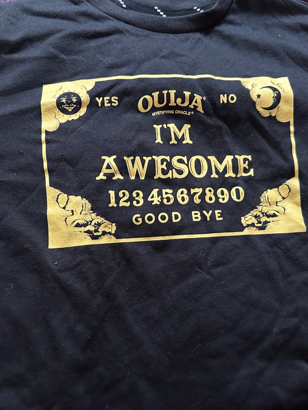 Ouija Graphic Kids Black Short Sleeve Tee NWT Toddler S 6/7 T shirt goth mom